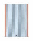 LEXINGTON Stripete kjøkkenhåndkle i linblanding blå/terra thumbnail