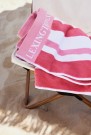 LEXINGTON Strandhåndkle i stripete frotté rosa/ hvit thumbnail