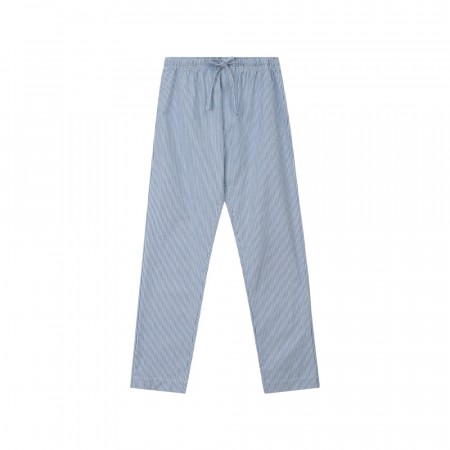 LEXINGTON Icons pyjamasbukse herre økologisk bomull blå/hvit stripet