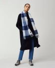 LEXINGTON Massachusetts Recycled Wool Blend Scarf, Blue Multi Check thumbnail
