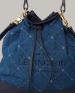 LEXINGTON Lafayette Signature Print Denim Bucket Bag thumbnail