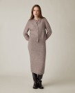 LEXINGTON – Strikket midiskjørt i merinoullblanding – Beige thumbnail