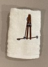 Håndkle med skimotiv, 30x50cm creme thumbnail