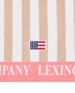 LEXINGTON Velour Strandhåndkle Beige/Hvit/Rosa 100x180cm thumbnail
