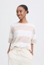 ICHI Luls Loose T-skjorte – Beige striper thumbnail
