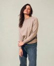 LEXINGTON Freya bomull/kasjmir genser lys brun melange thumbnail