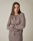 LEXINGTON – Finstrikket cardigan i merinoullblanding – Beige thumbnail