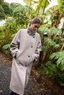 ICHI Gaziva lang kåpe – Desert Taupe Melange thumbnail