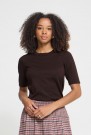 ICHI Luls O-Neck SS – T-skjorte, Mørk brun thumbnail