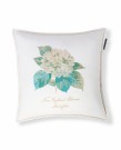 LEXINGTON Hortensia-brodert putetrekk i linblanding, hvit thumbnail