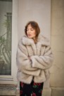 ICHI Hayana jakke i fuskepels – Lys beige melert thumbnail