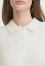 ICHI PACIFIC Langermet Ribbet Piqueskjorte, Off White thumbnail