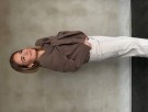 RÊVE Louise trekantskjerf, beige melange, merinoull og cashmere thumbnail