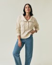 LEXINGTON  Strikket pointelle-genser i offwhite  thumbnail