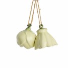 LENE BJERRE Dehlia blomster hengepynt, gul, 2pk thumbnail