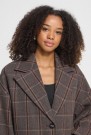ICHI Emmalu lang rutete kåpe – Cocoa Brown Check   thumbnail