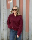 RÊVE Caroline Zip genser - Windsor wine i mohair og ull thumbnail