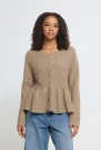 ICHI Camara CA17, Strikket Cardigan, Beige Melert thumbnail