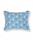 LEXINGTON – Putetrekk sateng med blomstertrykk blå/hvit 65x65cm thumbnail