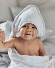 LEXINGTON Baby Badehåndkle Hvit/Grå thumbnail