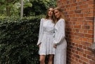 SECRETS BY B Celestine Kjole, Blått Print thumbnail