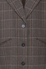 ICHI Emmalu lang rutete kåpe – Cocoa Brown Check   thumbnail