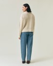 LEXINGTON  Strikket pointelle-genser i offwhite  thumbnail