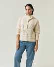 LEXINGTON  Strikket pointelle-genser i offwhite  thumbnail