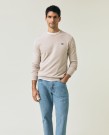 LEXINGTON Bomullsgenser, beige med rund hals thumbnail