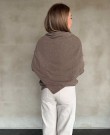 RÊVE Louise trekantskjerf, beige melange, merinoull og cashmere thumbnail