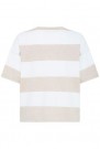 ICHI Luls Loose T-skjorte – Beige striper thumbnail