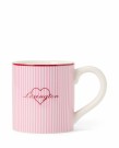 LEXINGTON Valentines kopp i steintøy, rosa/hvit thumbnail