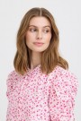 ICHI Qwin Bluse – Rosa blomster print thumbnail