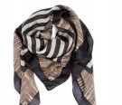 A&C Oslo Silkeskjerf – Grafisk sort/beige thumbnail