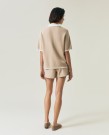 LEXINGTON Kortermet milanostrikket polo, beige thumbnail