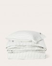 LEXINGTON Flanell sengesett – Hvit/Grønn/Beige 200x220cm thumbnail