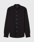 LEXINGTON Sort flanellskjorte i bomull med button down-krage thumbnail