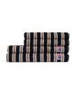 LEXINGTON Stripet frottéhåndkle, blackish navy/beige, 70x130 thumbnail