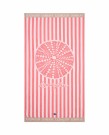LEXINGTON Velour Strandhåndkle Beige/Hvit/Rosa 100x180cm thumbnail
