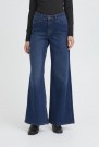 ICHI Twiggy wide – Mørkeblå jeans med vide ben thumbnail