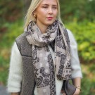 7 DAYS Paisley skjerf – Beige thumbnail