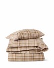 LEXINGTON Rutete sengesett i flanell – Fudge/Beige/Fig 140x220cm thumbnail
