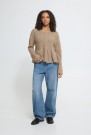 ICHI Camara CA17, Strikket Cardigan, Beige Melert thumbnail