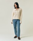 LEXINGTON  Strikket pointelle-genser i offwhite  thumbnail