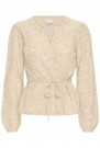 ICHI Ardens CA2 – Strikket Cardigan, Beige melert thumbnail