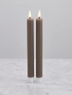 LED-kronelys, 2x22cm, 2pk beige thumbnail