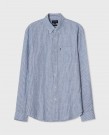LEXINGTON Linskjorte – casual fit, blå/hvitstripet thumbnail