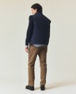 LEXINGTON Klasisk Vattert Vest – Mørkeblå thumbnail