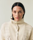 LEXINGTON  Strikket pointelle-genser i offwhite  thumbnail