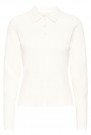 ICHI PACIFIC Langermet Ribbet Piqueskjorte, Off White thumbnail